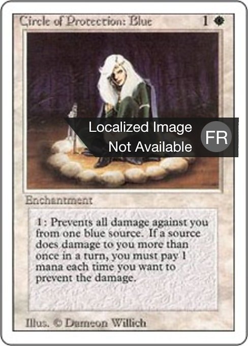 Cercle de protection : bleu