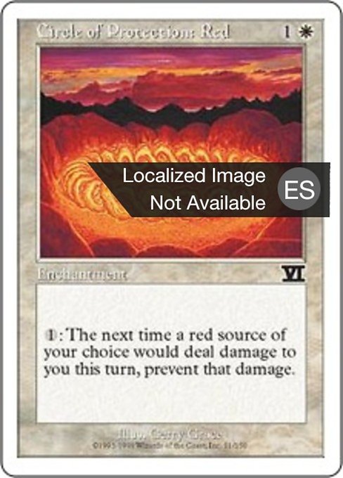 Circulo de protección: Rojo