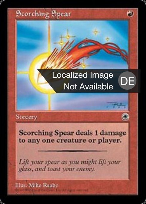 Brennender Speer