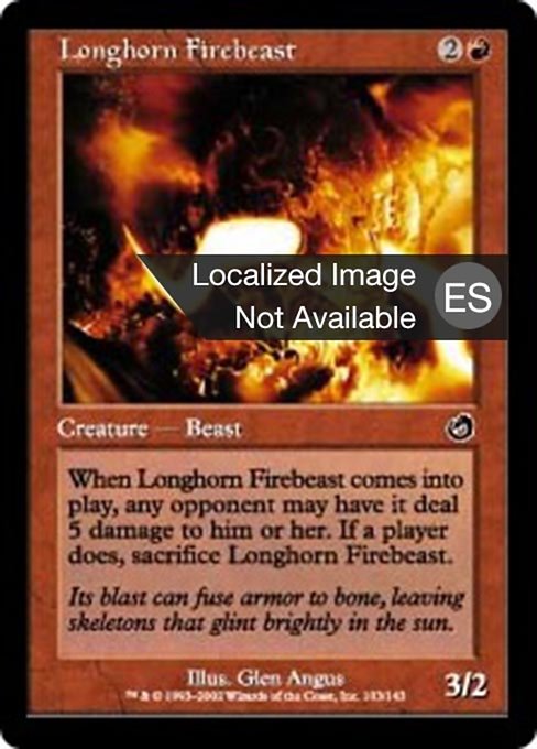 Bestia de fuego cuernos largos